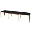 SM107 Matbord 101x160-316-368 cm Oljad valnot - Svart Nanolaminat.