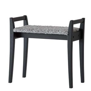 Meja Pall Svartbetsad Ek/Fårskinnslook Ljusgrå