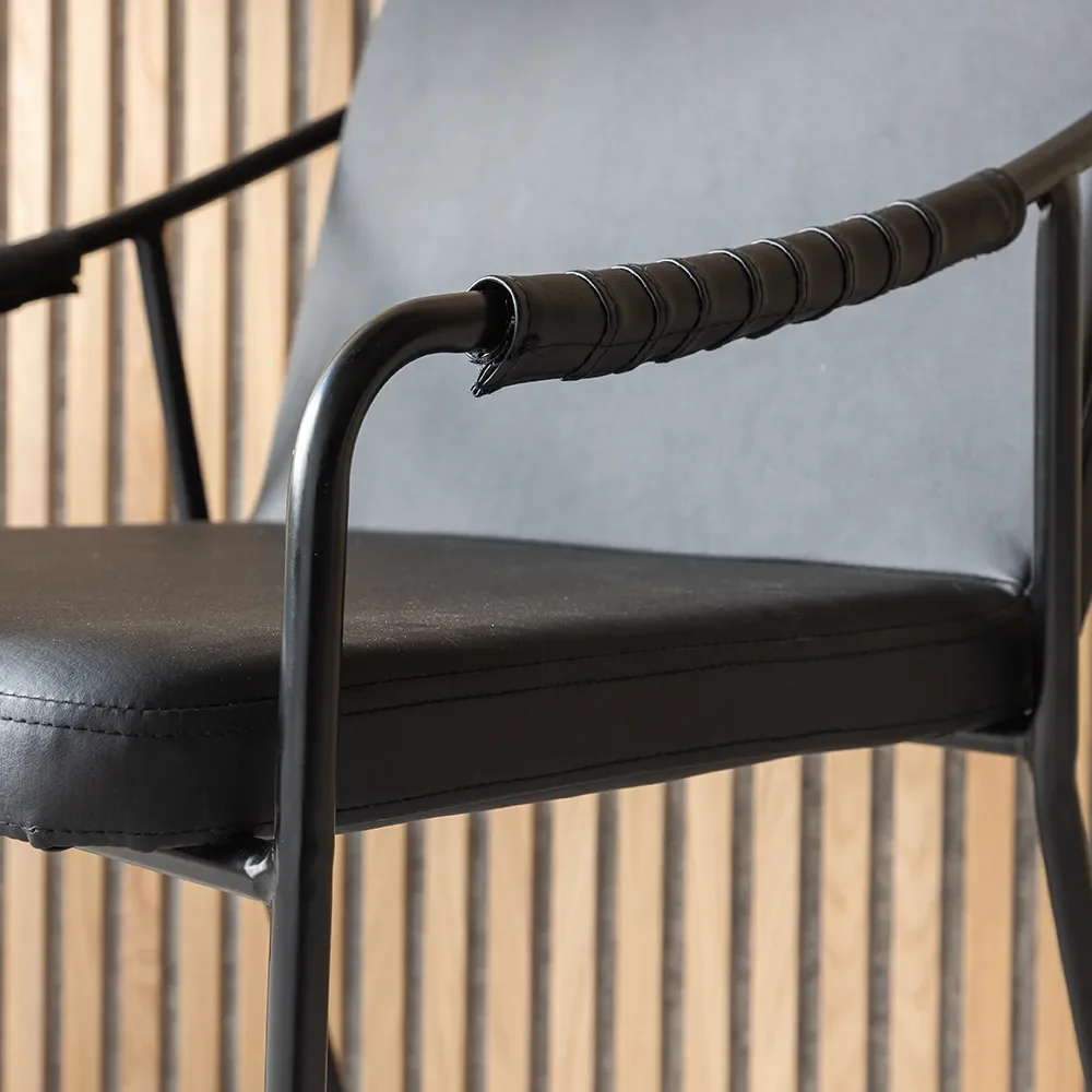 Tvist Matstol Svart PU 2-pack