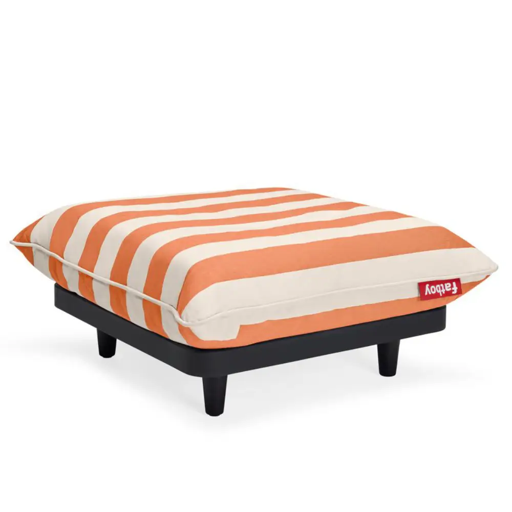 paletti hocker stripe orange creme