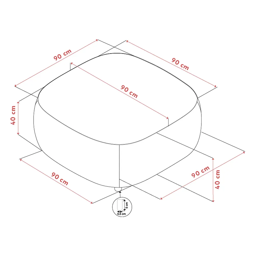 Norris fotpall ljusbeige tyg Anna ljusbeige 