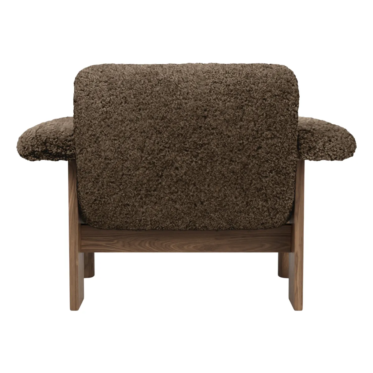 Brasilia loungestol valnöt massiv Sheepskin Nevotex Root