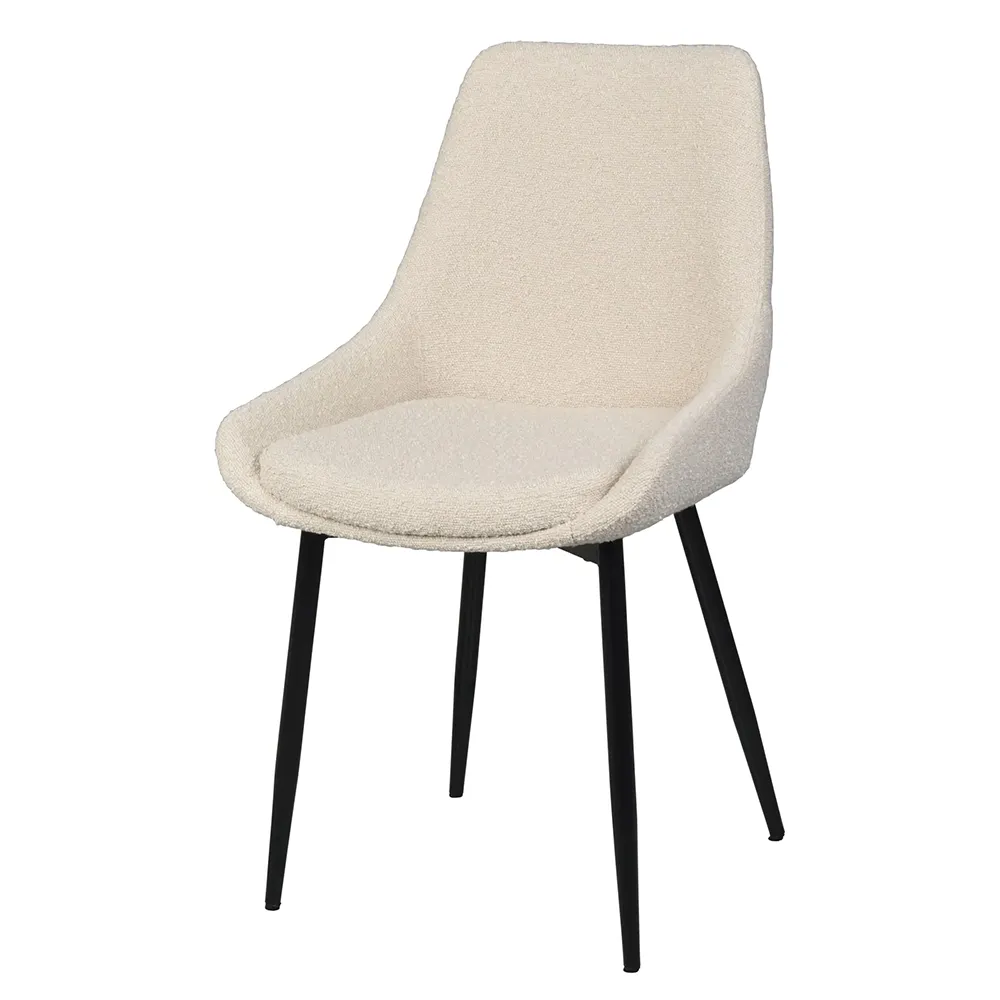Sierra stol beige bouclétyg