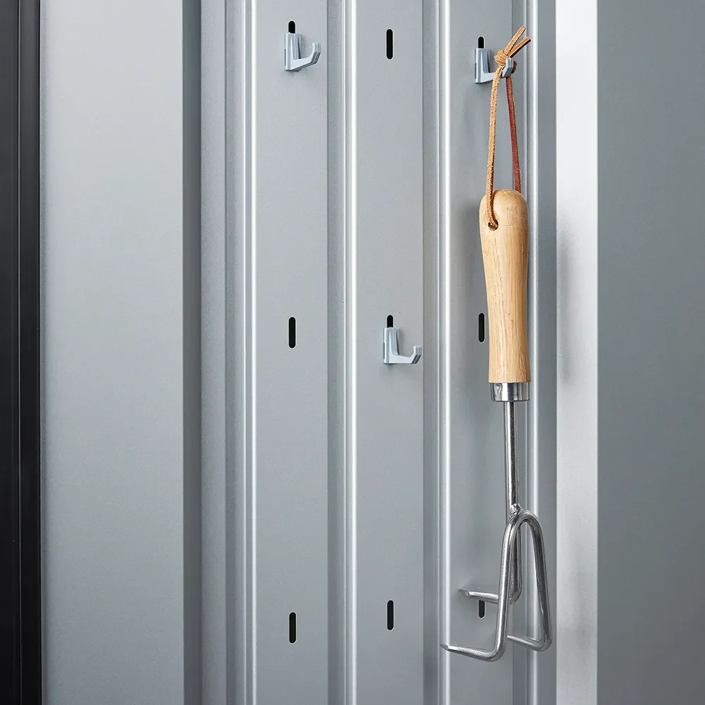 Romeo terasskåp M HIGH metallic quartz grey