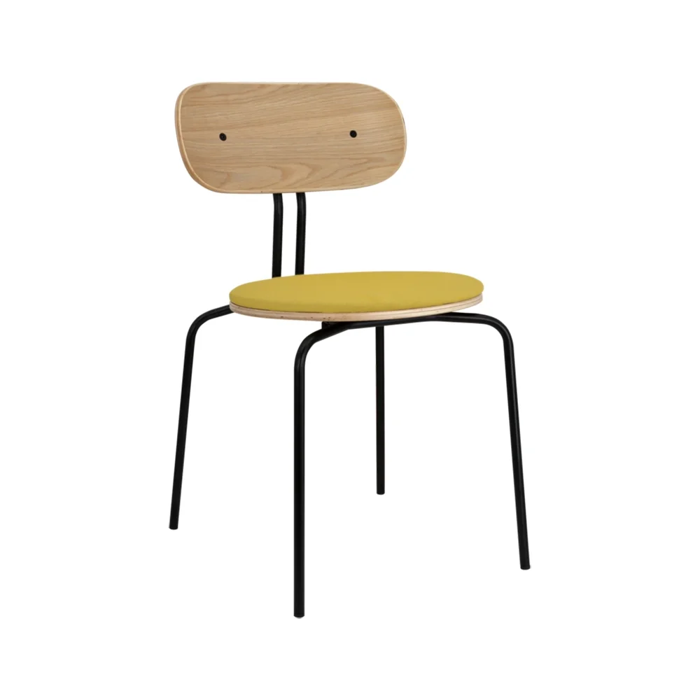 Curious Matstol Ek/Svart Metall Curry Sun