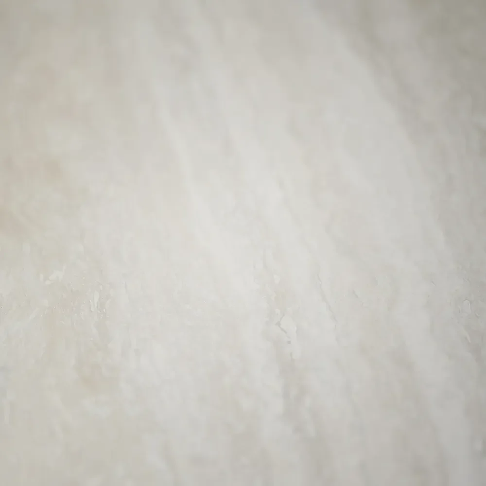 Taransay matbord Ø125 cm beige travertin/brun ek