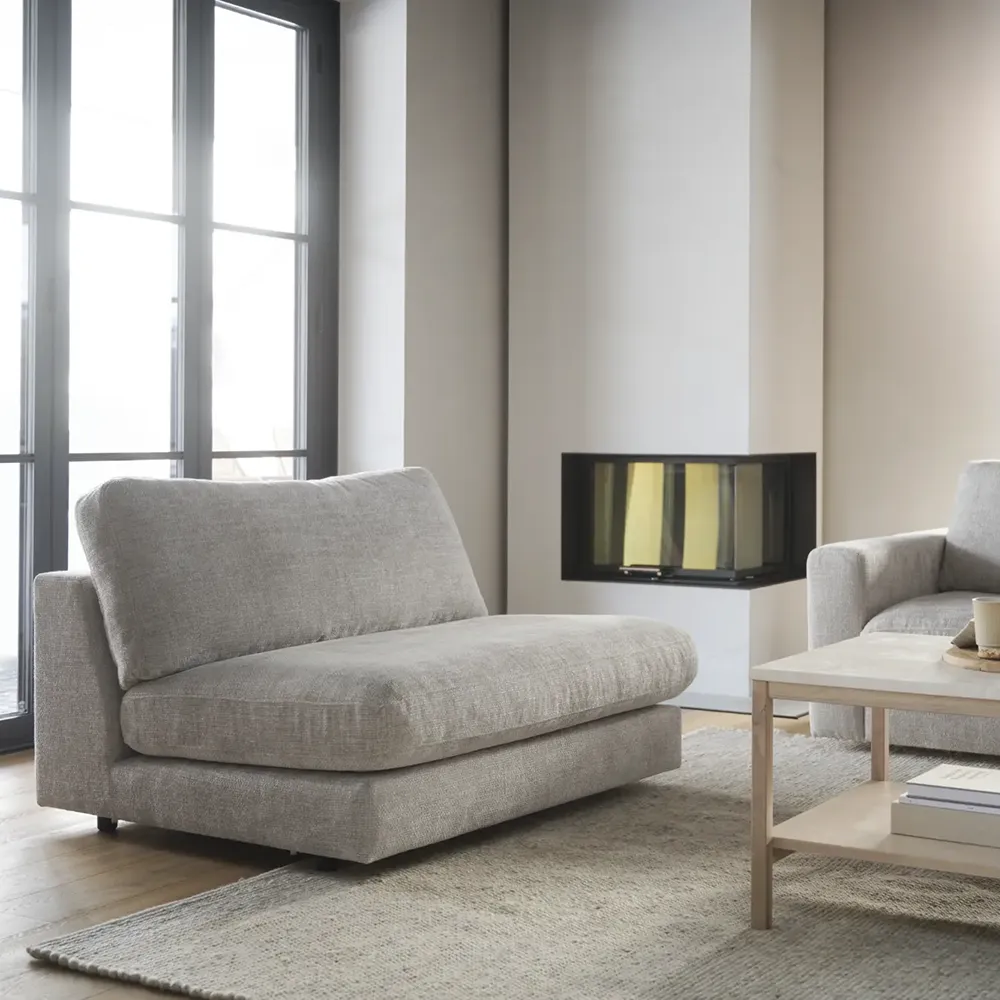 Duncan 1,5-sits tyg Robin ljusgrå