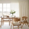 Waterton karmstol ek/beige tyg
