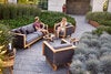 Angle Loungesoffa Teak Inkl Grå Air Touch Dynset 