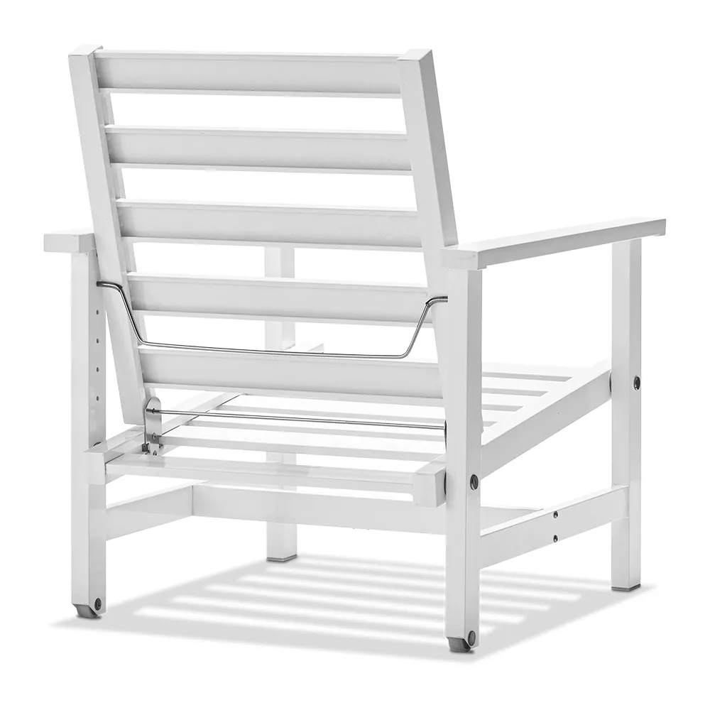 Fåtölj Vit aluminium 