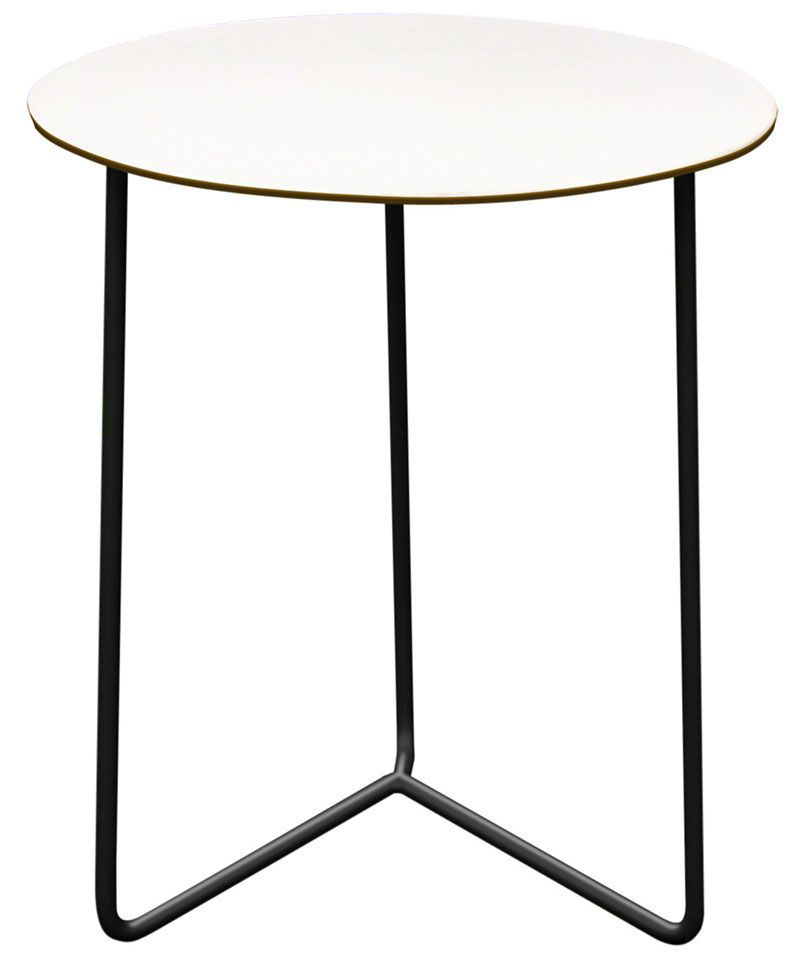 Bord High Tech 60 Vit Laminat / Svart Stativ