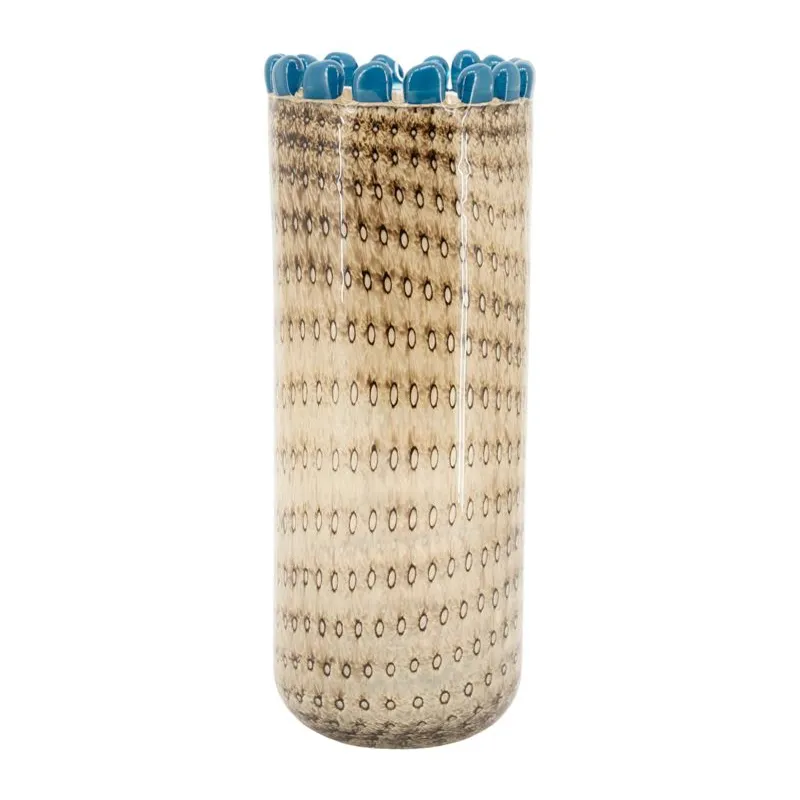 Dapple vas 10x10x28,5 cm glas multicolour