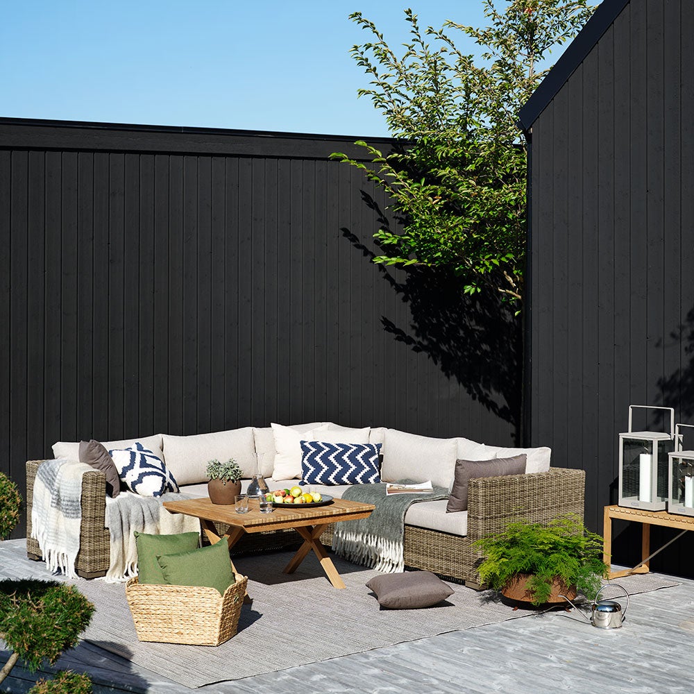 Ninja hörndel rustik konstrotting inkl vattenavisande dynor