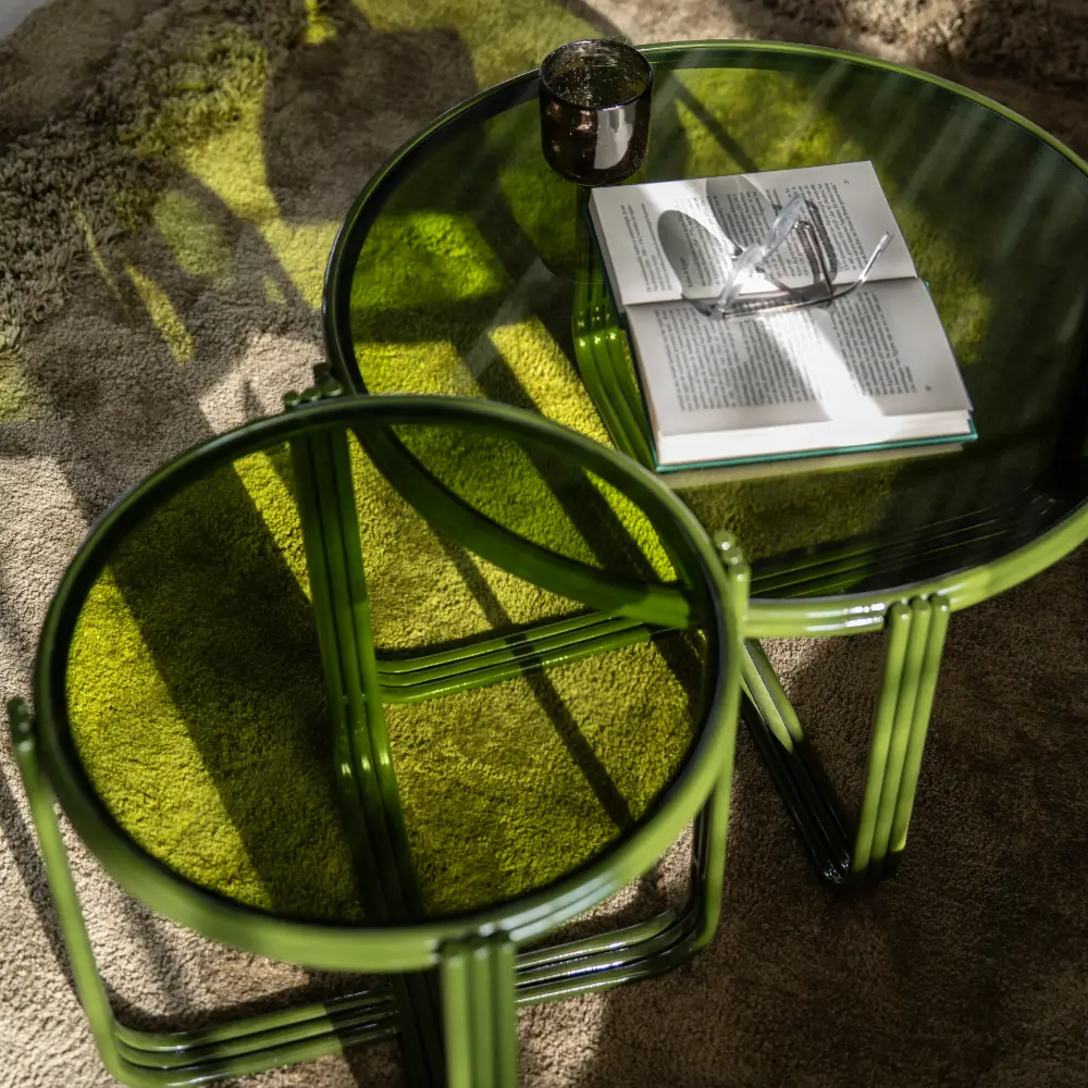 Groovy soffbord- green 63x63x35 cm