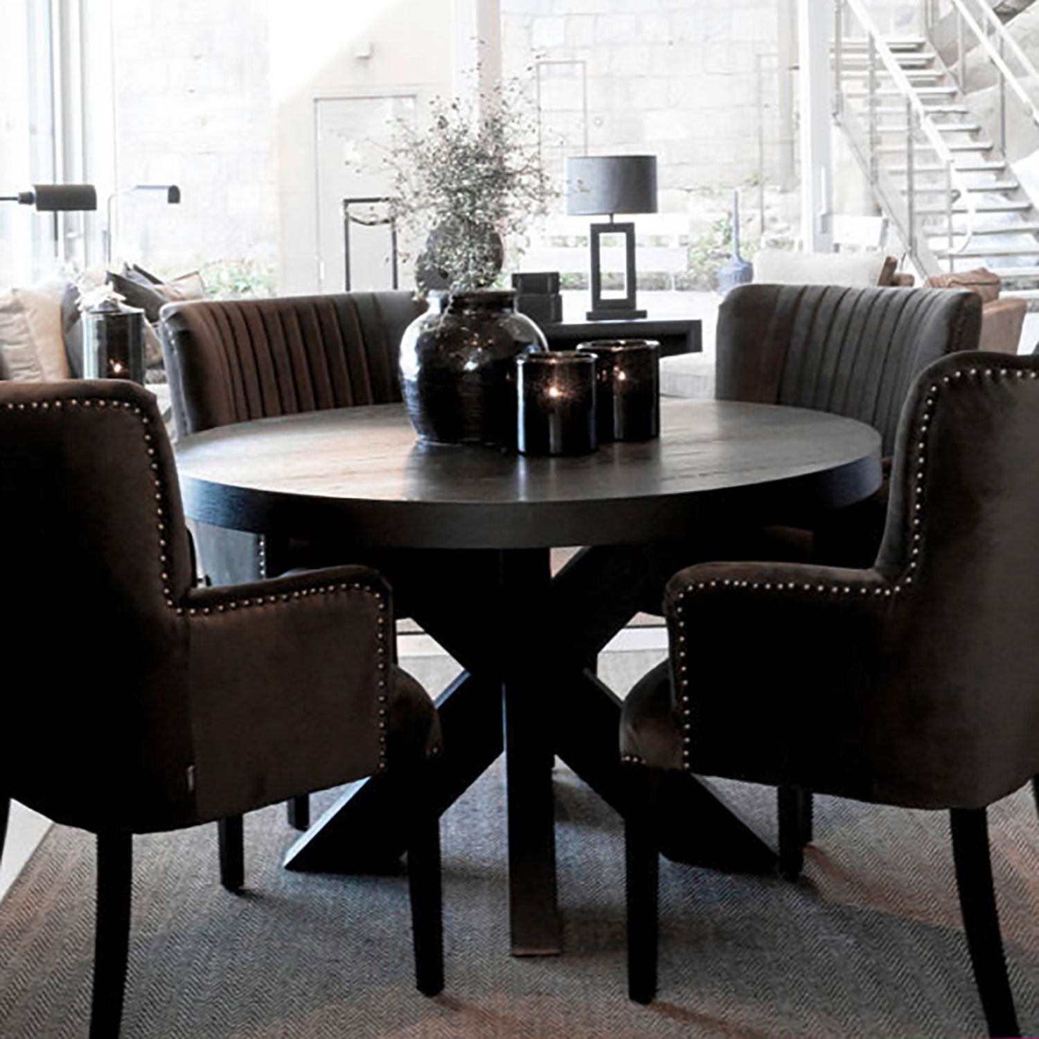 Dylan matstol Velvet dark brown