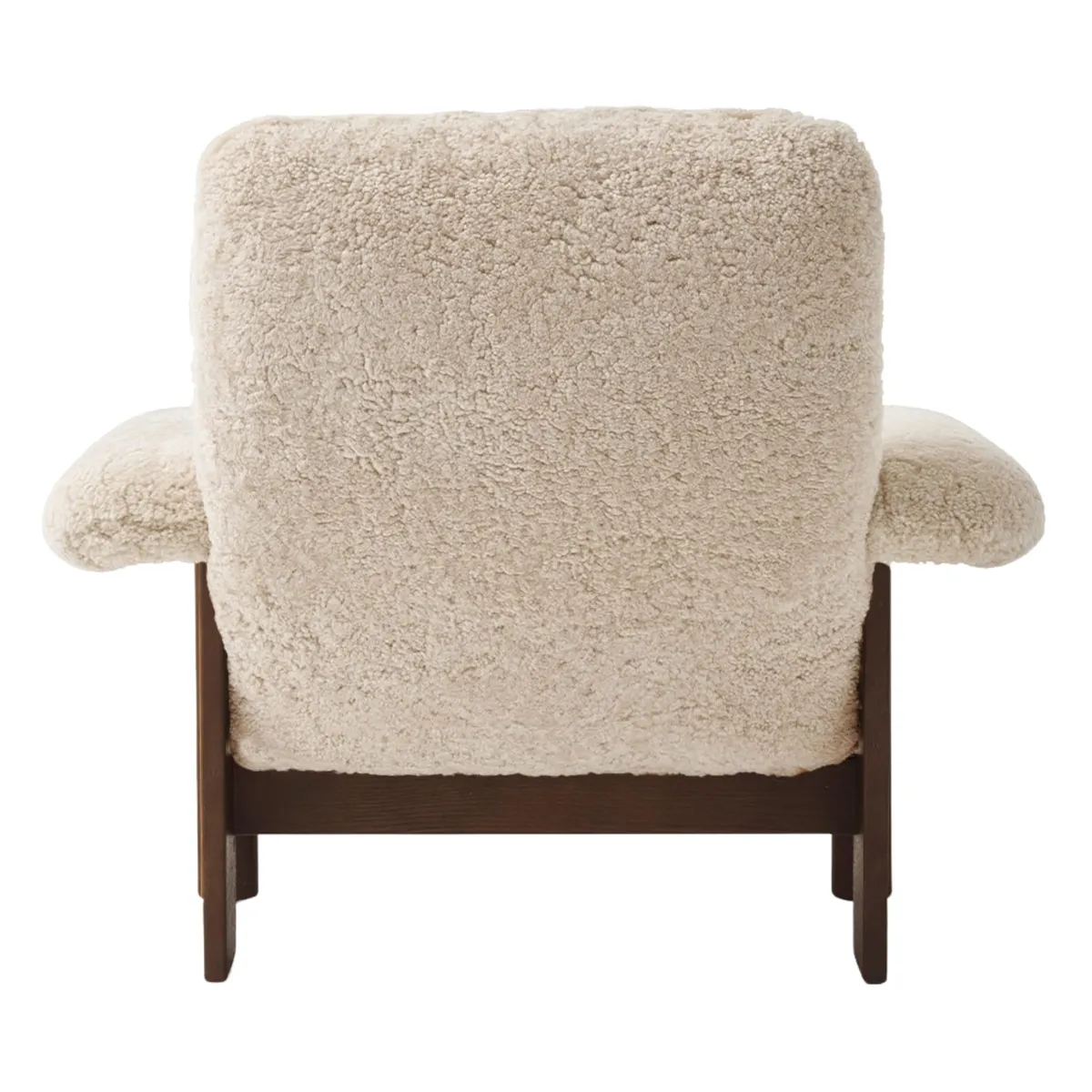 Brasilia loungestol mörkbetsad ek, Sheepskin Nevotex Nature