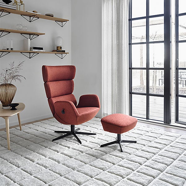 Turtle snurrfåtölj tyg C alu base