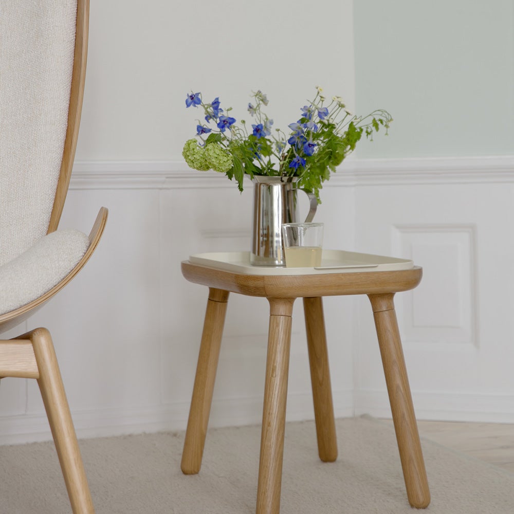 Paff Sidobord Högt Ek/Pearl White