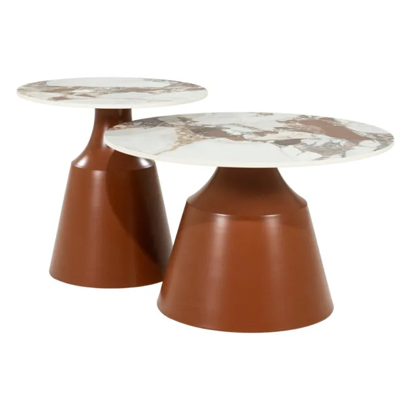 Roka ( set of 2) soffbord 70x70x43 cm / 50x50x50 cm brun