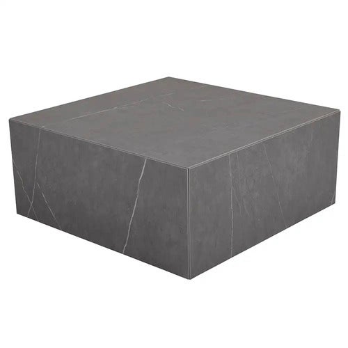 Zten soffbord 80x80 i grå marmor look 