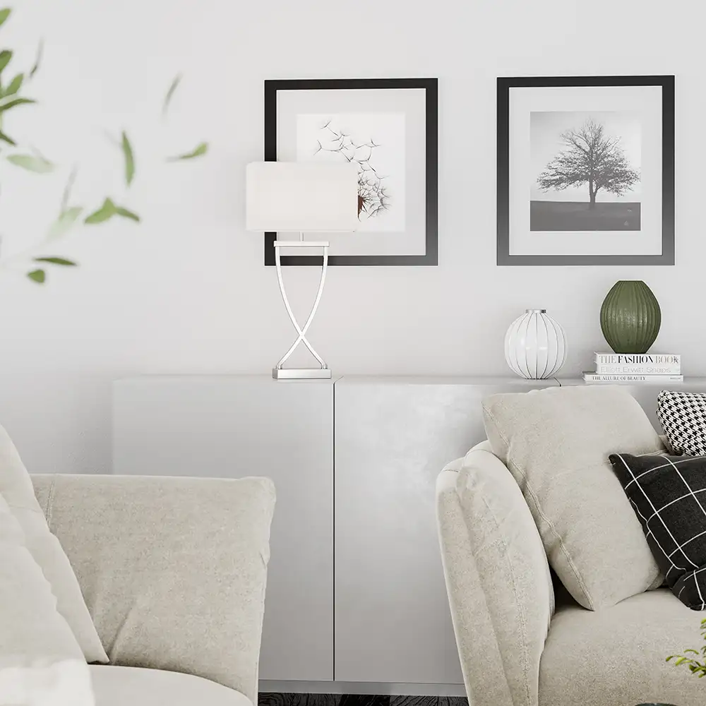 Omega Bordslampa 69 cm Krom