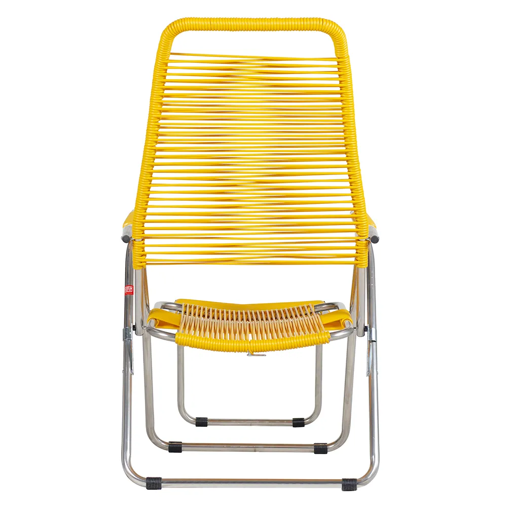 Spaghetti footrest yellow matt aluminium 