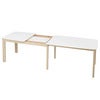 SM107 Matbord 101x160-316-368 cm Vitoljad ek - Vit laminat