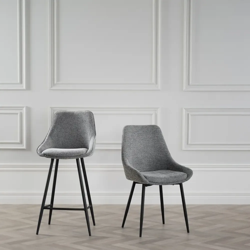 Sierra stol grå tyg