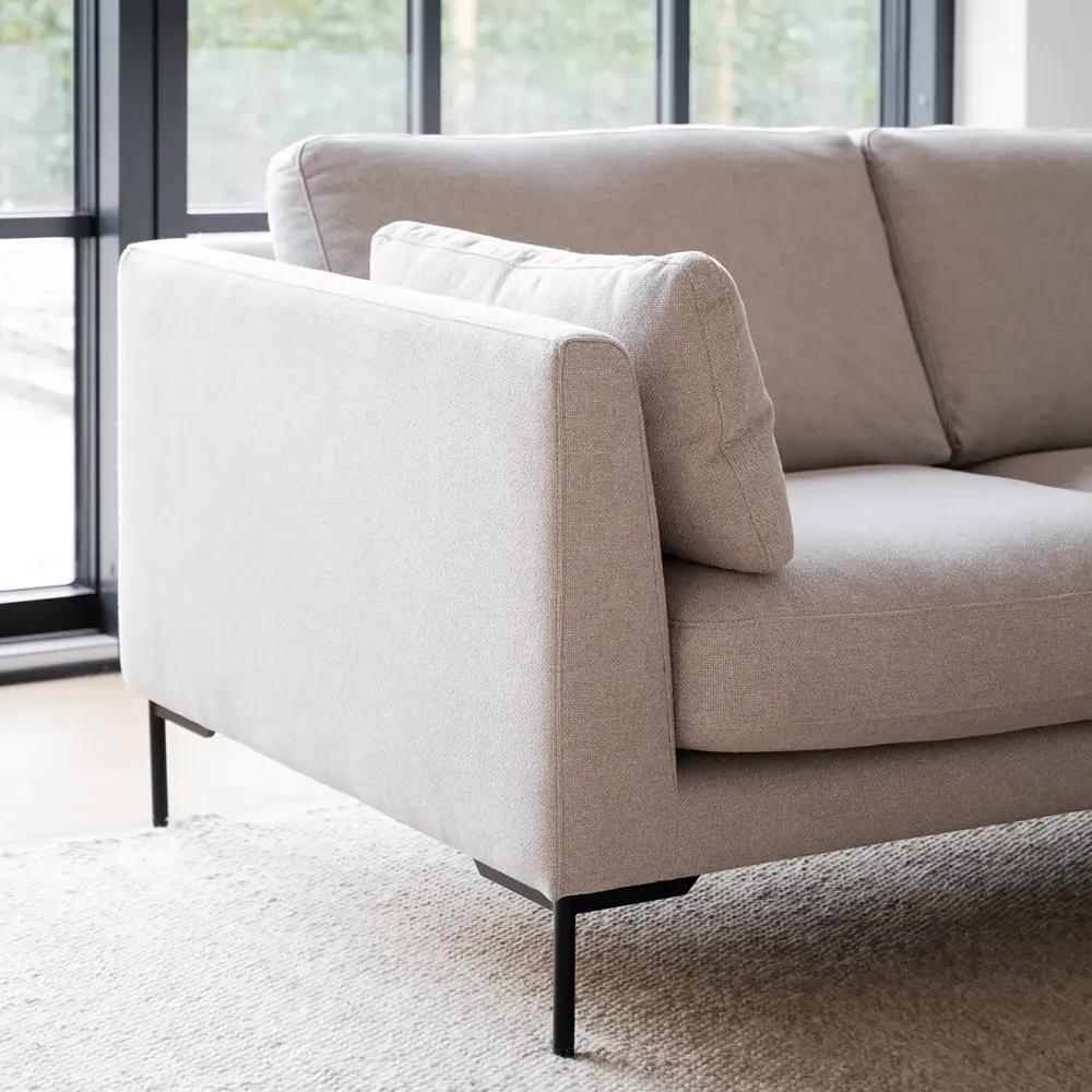 Corwin 3-sits soffa tyg Rita Ljusbeige