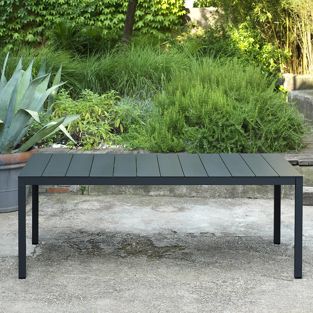 Rio Alu Matbord 210/280x100 cm Anthracite