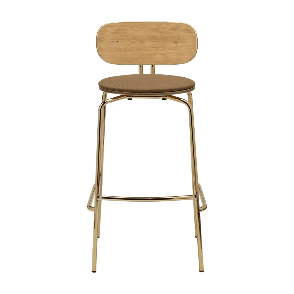 Curious Barstol Ek/Mässing Sugar Brown