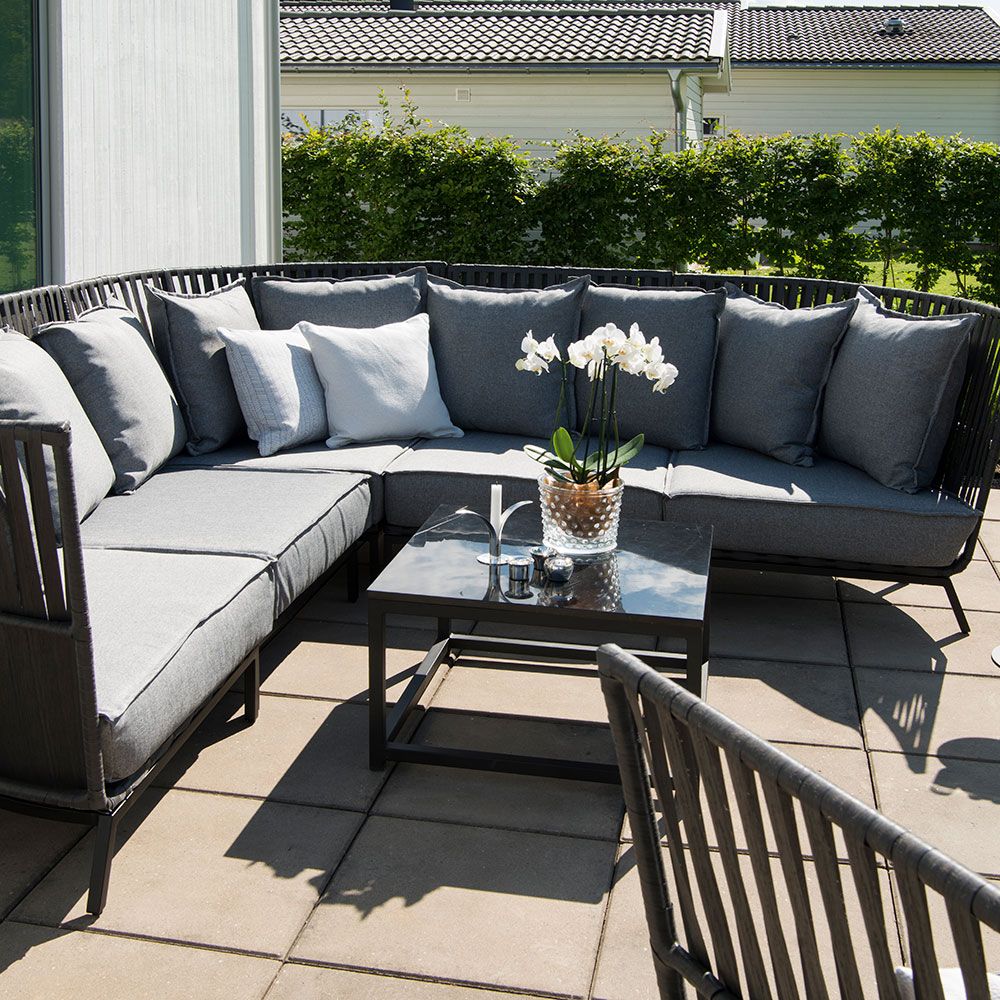 Jet Set Hörnsoffa Med Dynor 