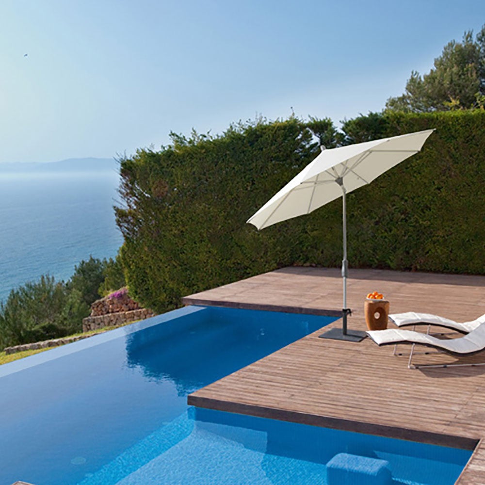 Alu-twist parasoll 240x240 cm cm offwhite 