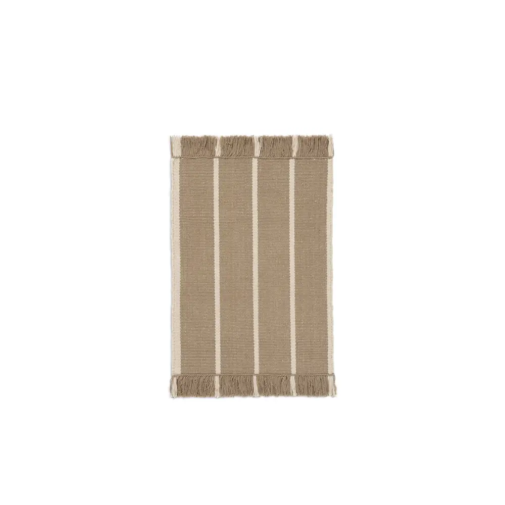 Calm Kelim Matta 50x70 cm - Dark Sand/Off-white