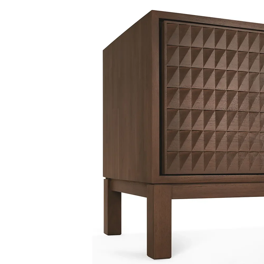 TV-bänk i teak Sono Light Brown L160 cm