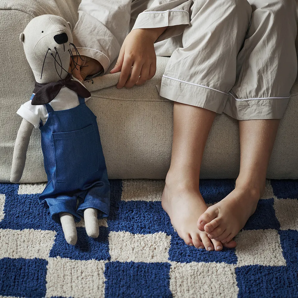 Tvättbar Matta Mara Deep Blue