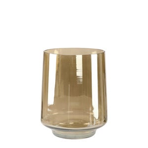 Reef ljuslykta i glas Ø12 cm-Smoke Brown