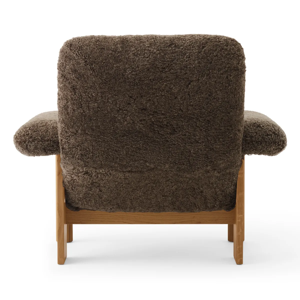 Brasilia loungestol helklädd hög rygg massiv ek natur Sheepskin Nevotex Root