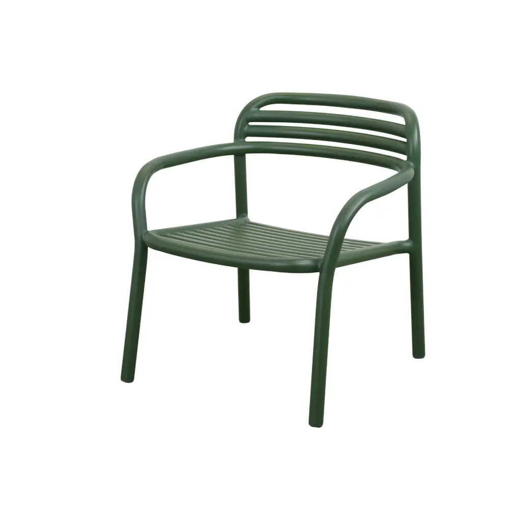 Bliss loungefåtölj, stapelbar Dark green, aluminium