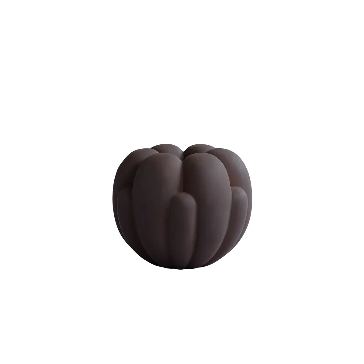 Handgjord vas Bloom Mini Chocolate Brown H27 cm