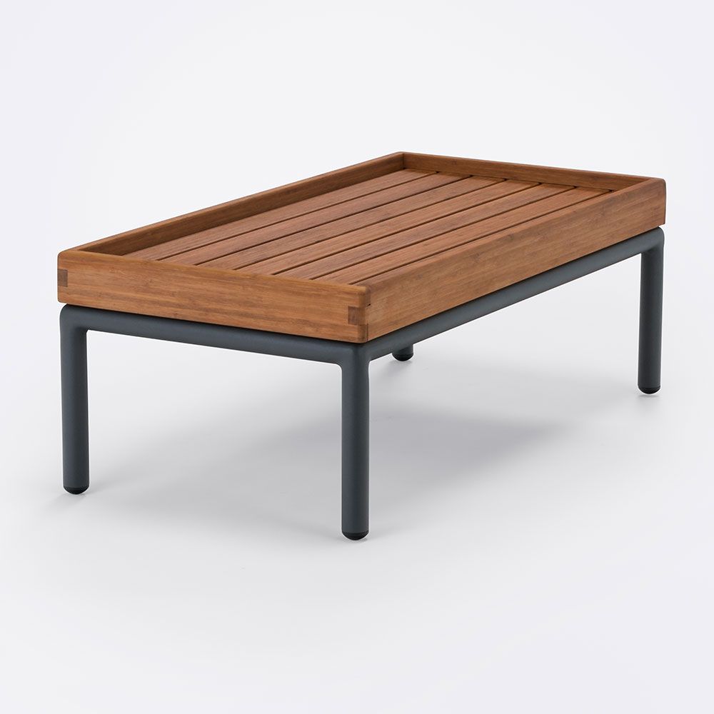 Level soffbord 41x81 cm grå aluminium 