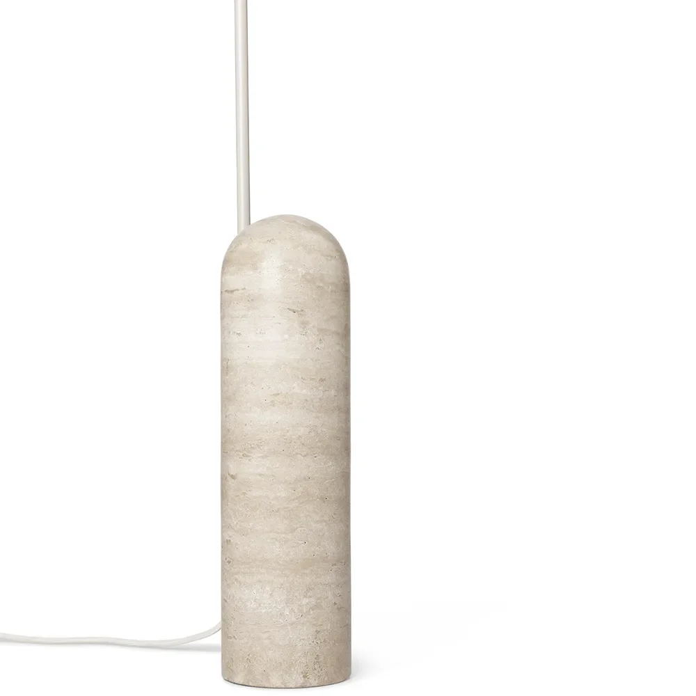 Justerbar Golvlampa med Travertinfot Arum Cashmere