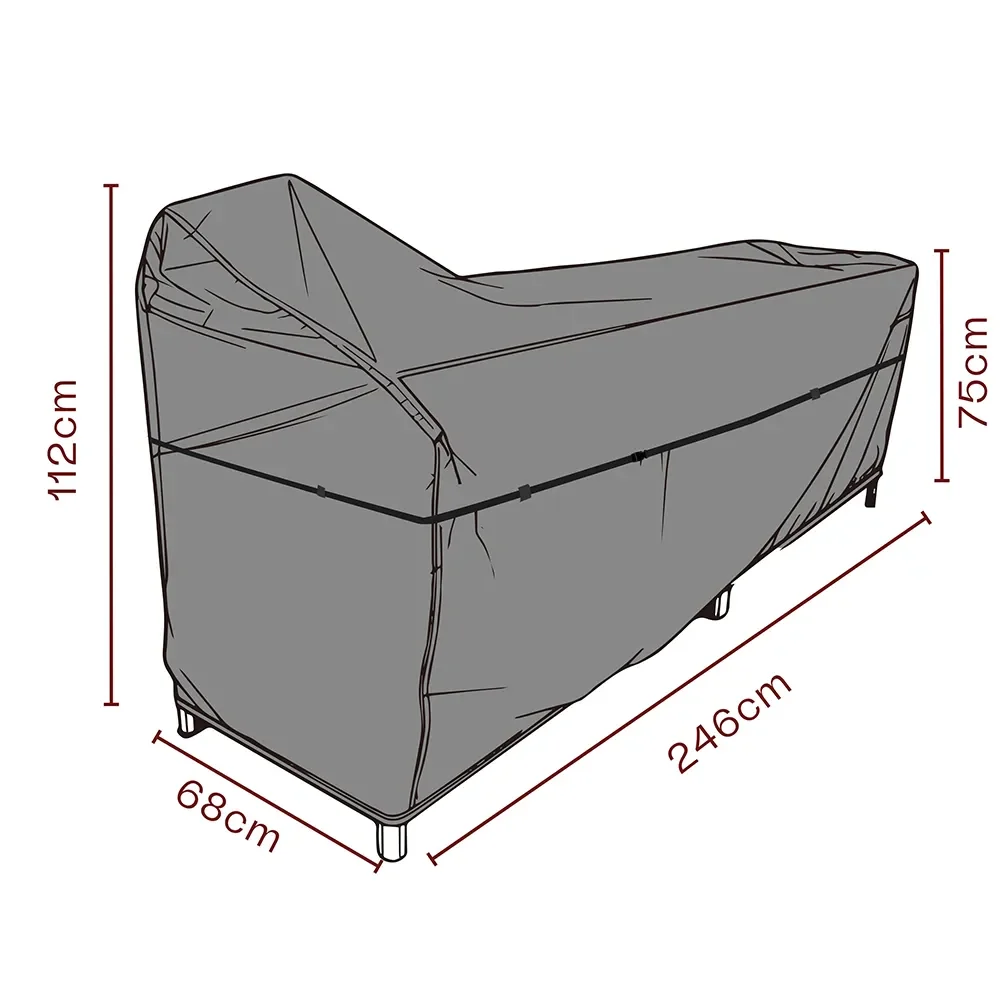Möbelskydd utekök 246x68x112/75 cm Premium