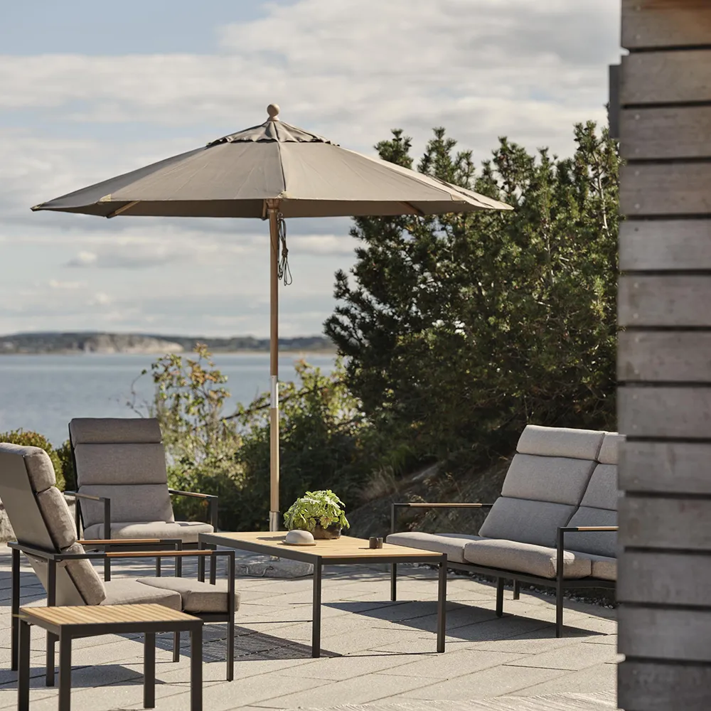 Reggio träparasoll 300  cm FSC Taupe