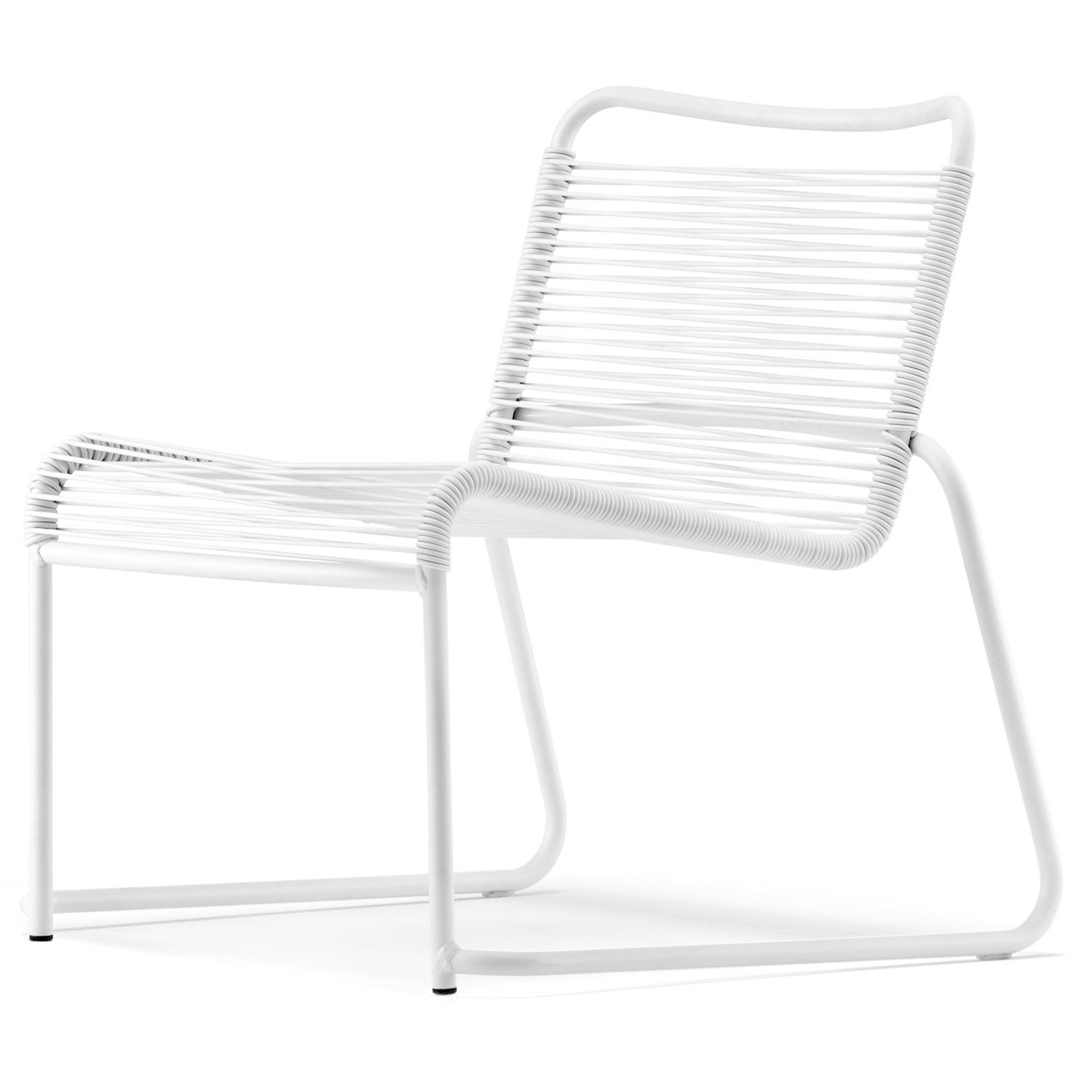 Lido lounge chair low back armchair white aluminium 