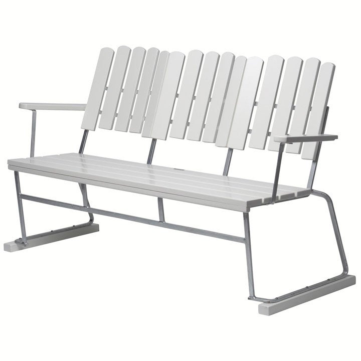 Soffa 6 Vitlackad Ek / Varmförzinkat Stativ