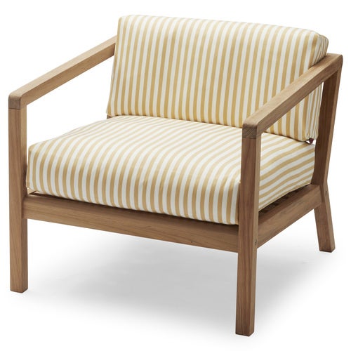Virkelyst Fåtölj Golden Yellow Stripe Teak 