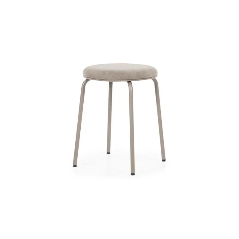 Skola pall 37x37x48 cm metall taupe