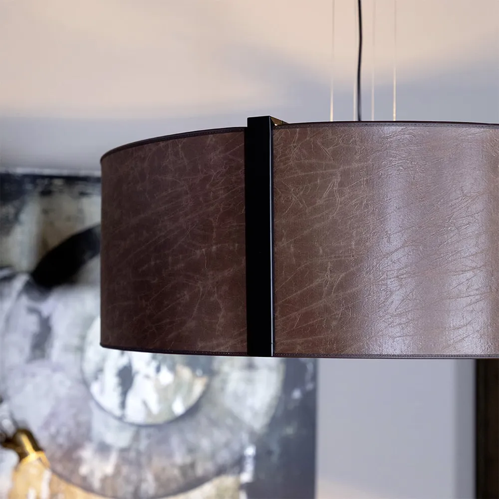 CALGARY taklampa-Leather Ebony