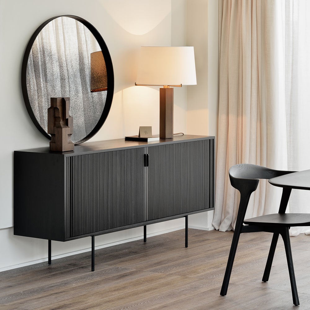 Block Organic skulptur espressolackad mahogny